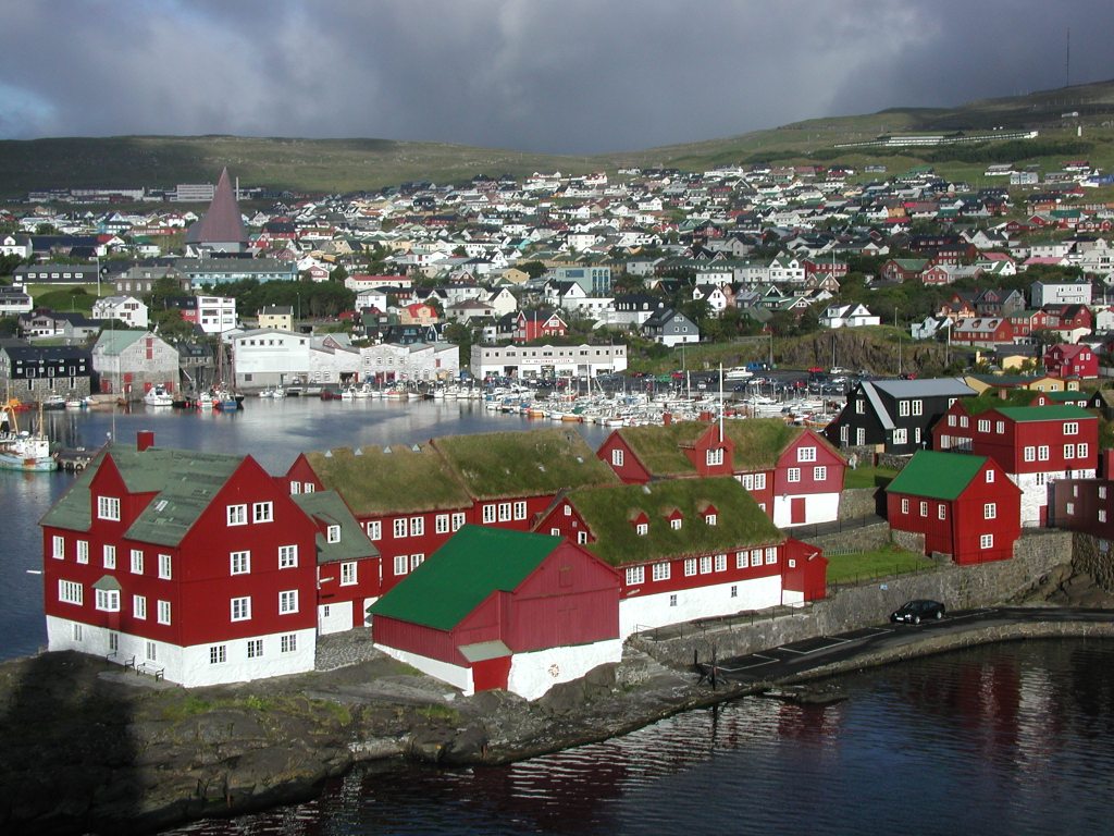 Thorshaven, die Hauptstadt der Faroer Inseln.