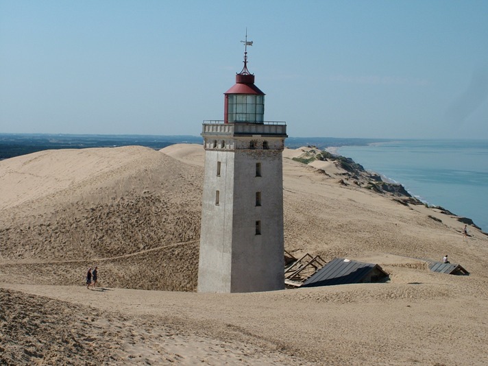 The sinking lighthouse of Rubjerg Knude north of Lkken, Denmark.